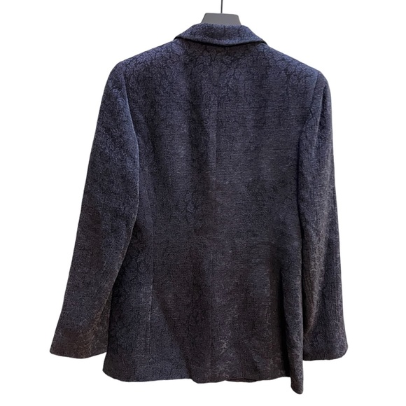 Lafayette 148 one button closure textured velvet blazer - Picture 5 of 13